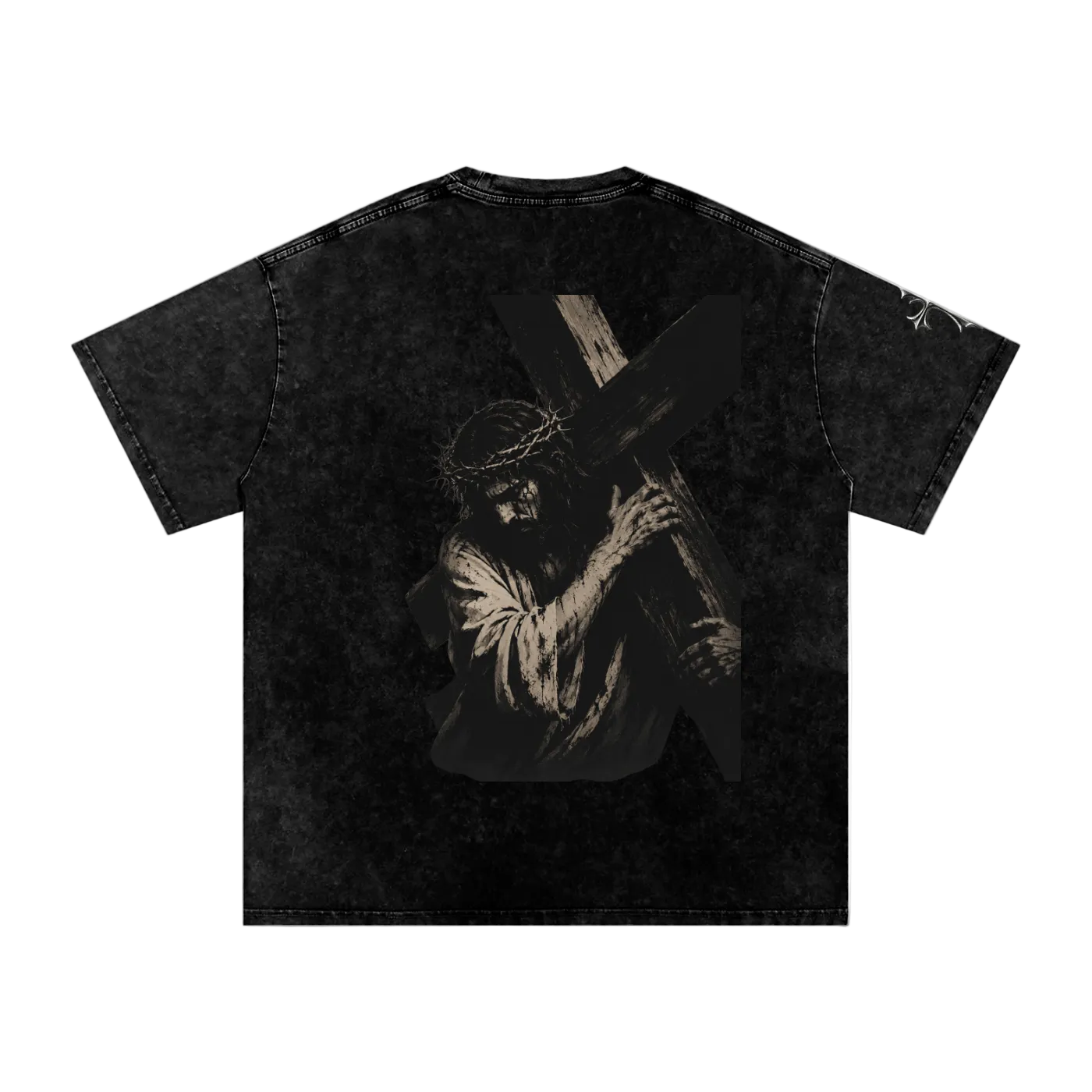 Stone Washed Oversized Jesus Tee
