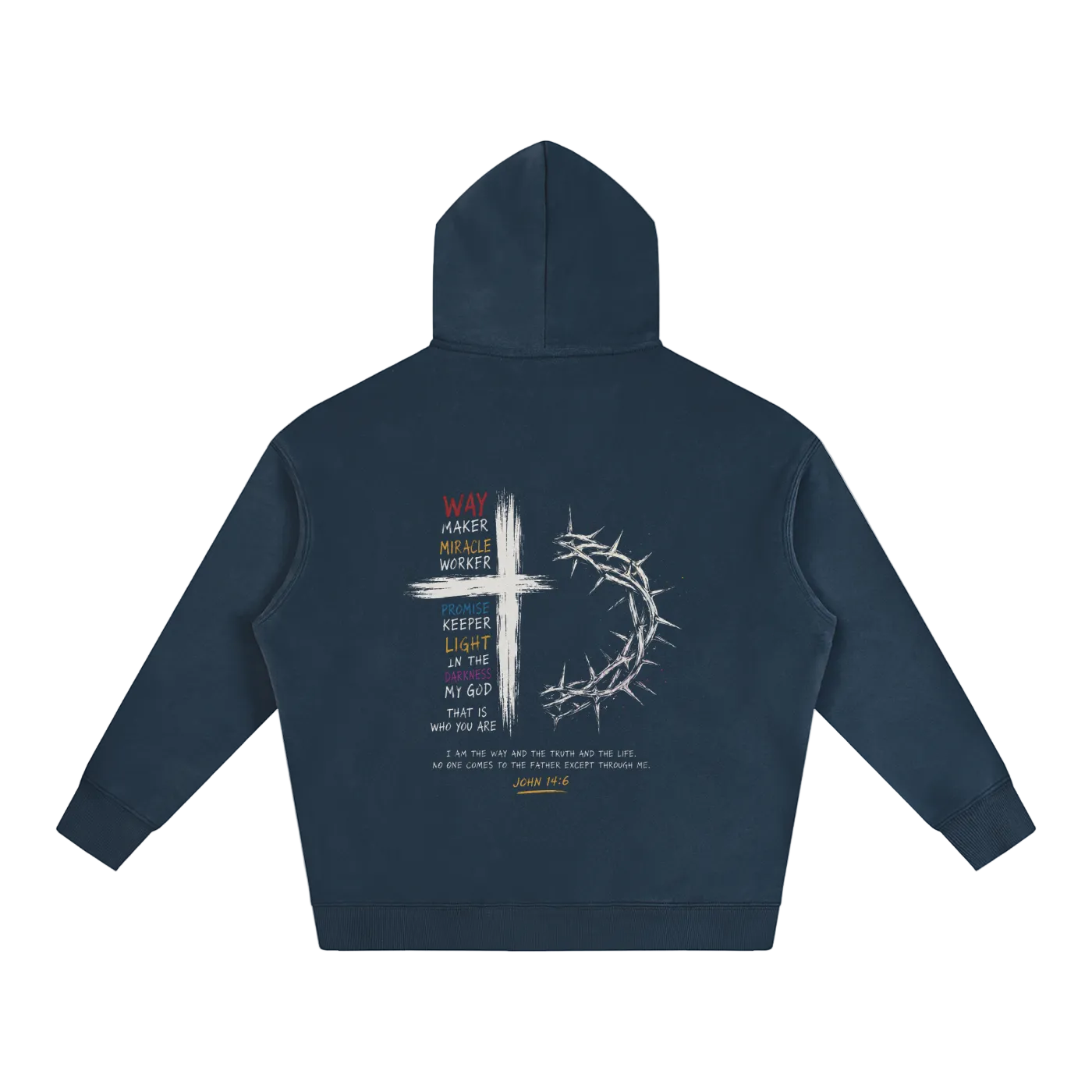 Oversize Fleeced Hoodie - Jesus is