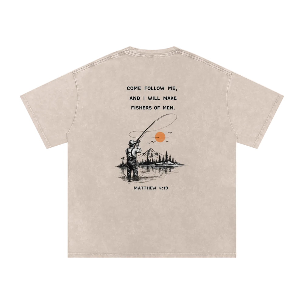 Stone Washed Oversized Cotton T-Shirt