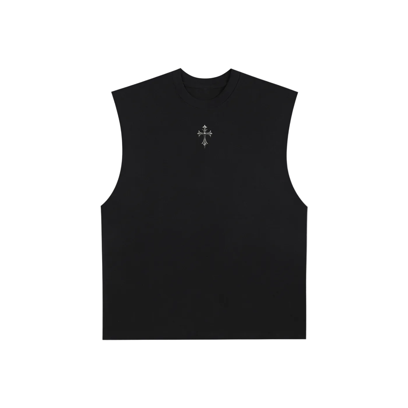 Raw Edge Cotton Tank Top