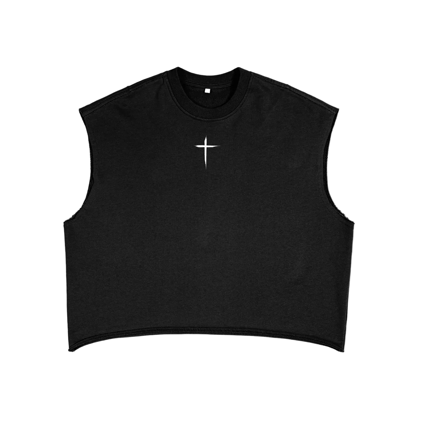 Cropped French Terry Cotton Cutoff